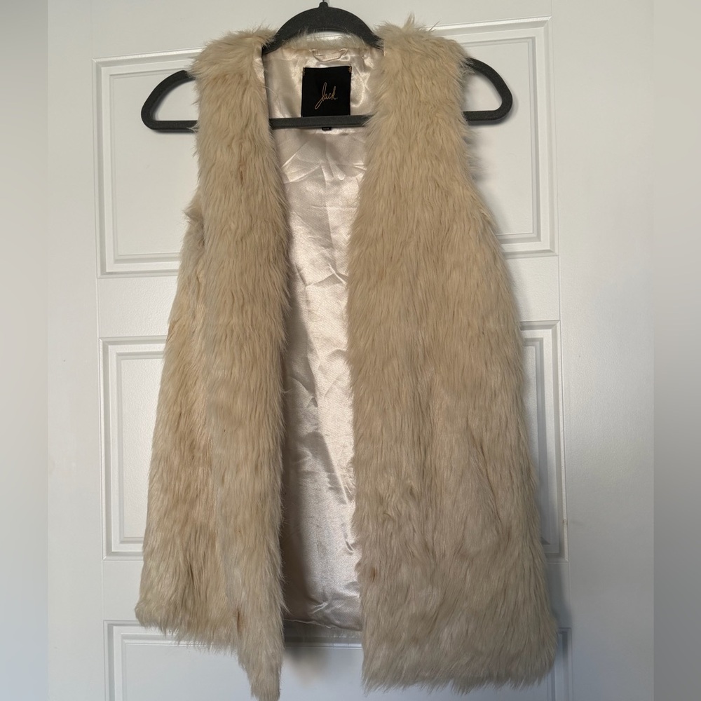 Jack by BB Dakota Tan Faux Fur Vest